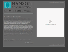Tablet Screenshot of hanson-construction.us